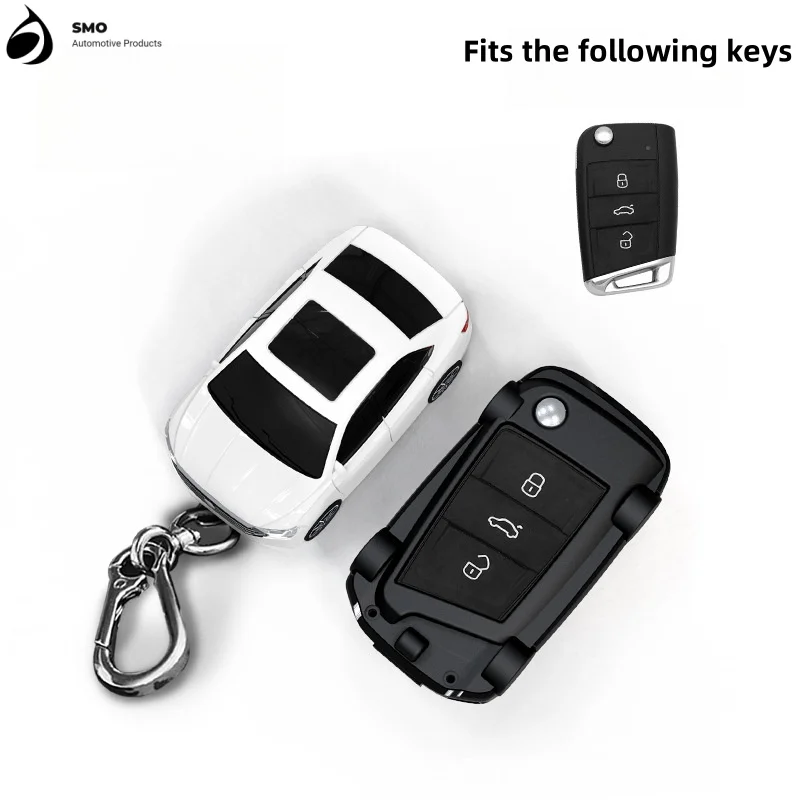 For Volkswagen Sagitar  Key Cover with Lights Car Key Fob Car Model Key Protector Auto Accessories Creative Personalized Gifts