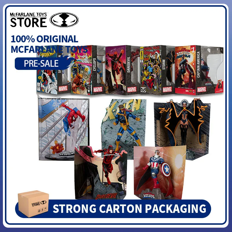

100% Original McFarlane Toy Spider-Man/Cyclops/Daredevil/Storm/Captain America Action Figure Marvel Super Heroes Model 1:10 Doll