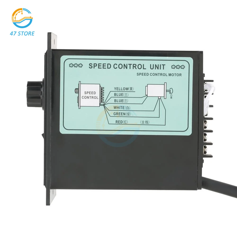 AC Motor Speed Controller AC 220V 400W Motor Speed Pinpoint Regulator Controller Forward Backward for Packaging Printing Food