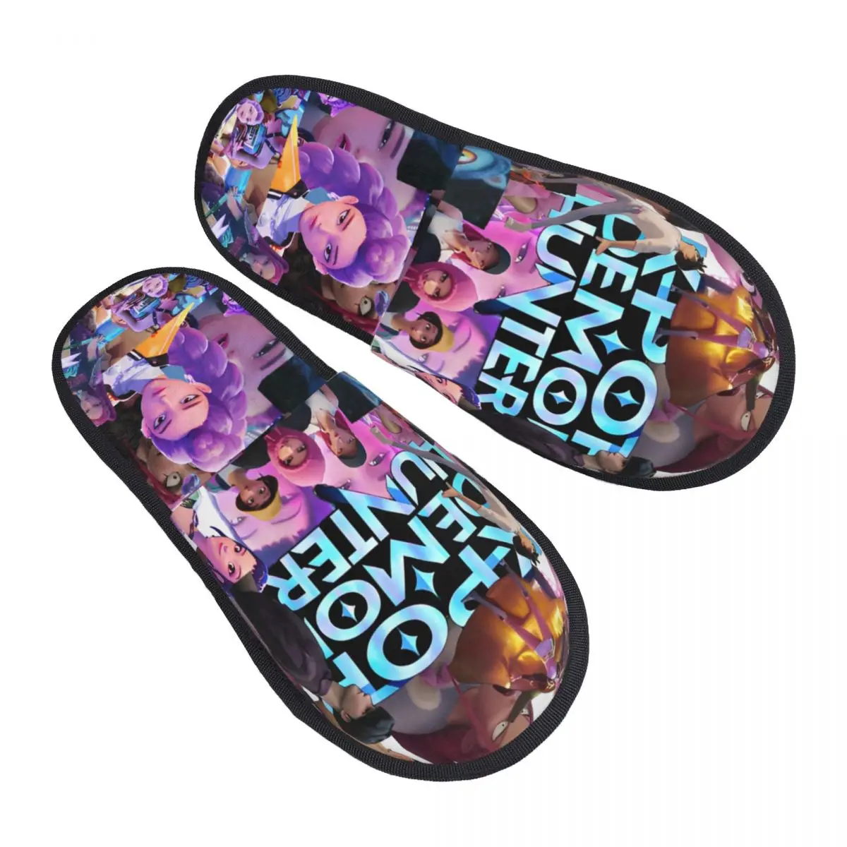 

Winter Furry Cotton Slippers KPop Demon Hunters Huntrix Accessories Household Fur Slides Slippers Indoor Soft Non-slip Slides