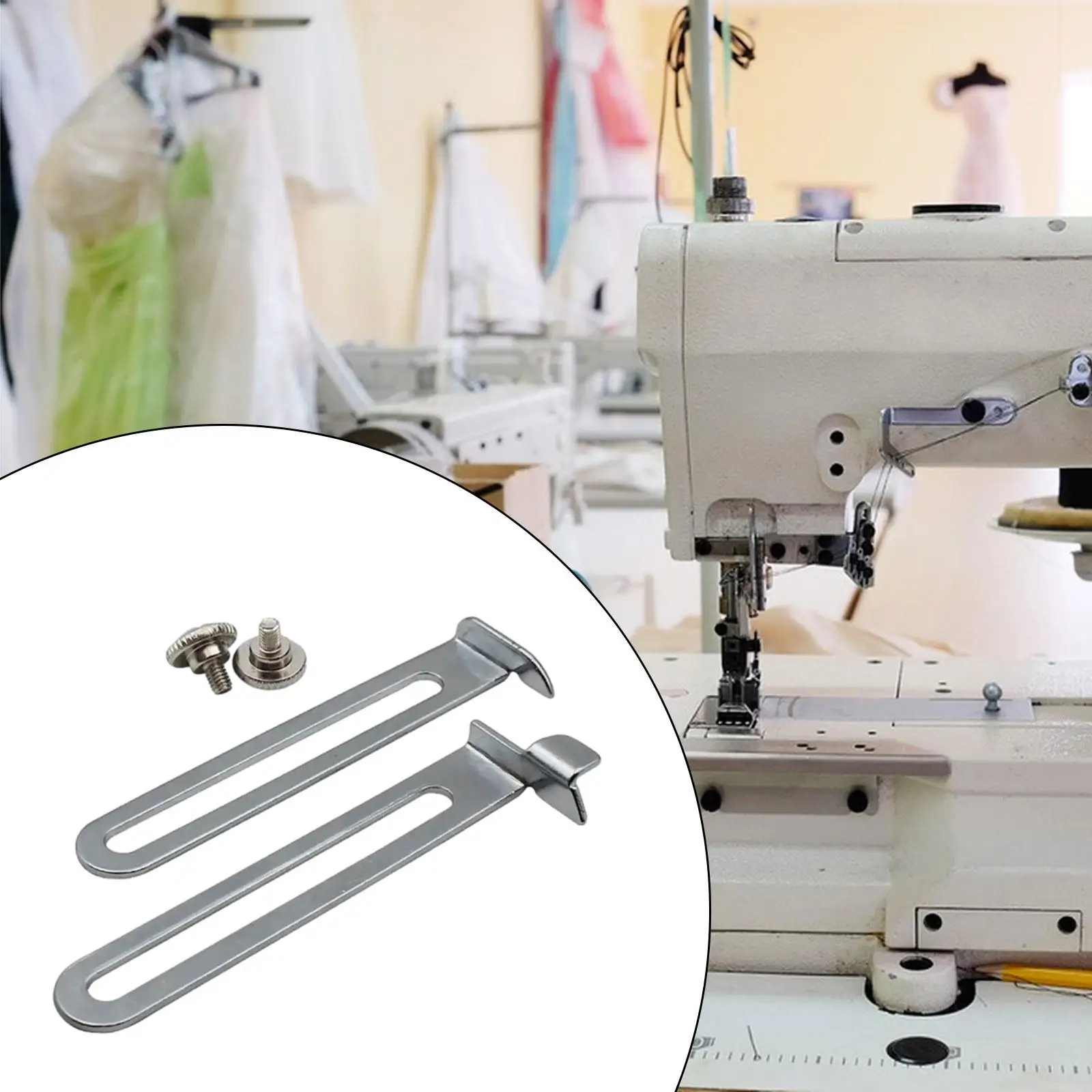 Sewing Machine Edge Guide with Screws Adjustable Sidewall Seam Gauge Presser Foot Helper for Overlock Hemming