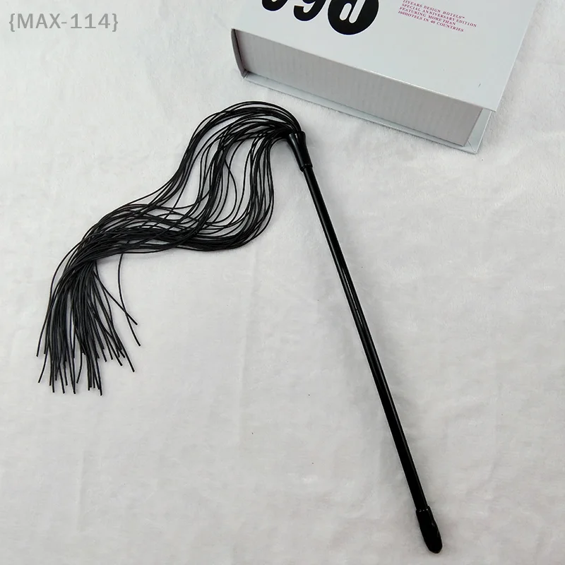 {MAX-114} 1 Pcs High Quality Silicone Whip Racing Riding Crop Party Flogger Hand Cuffs Queen Black Horse Riding Whip