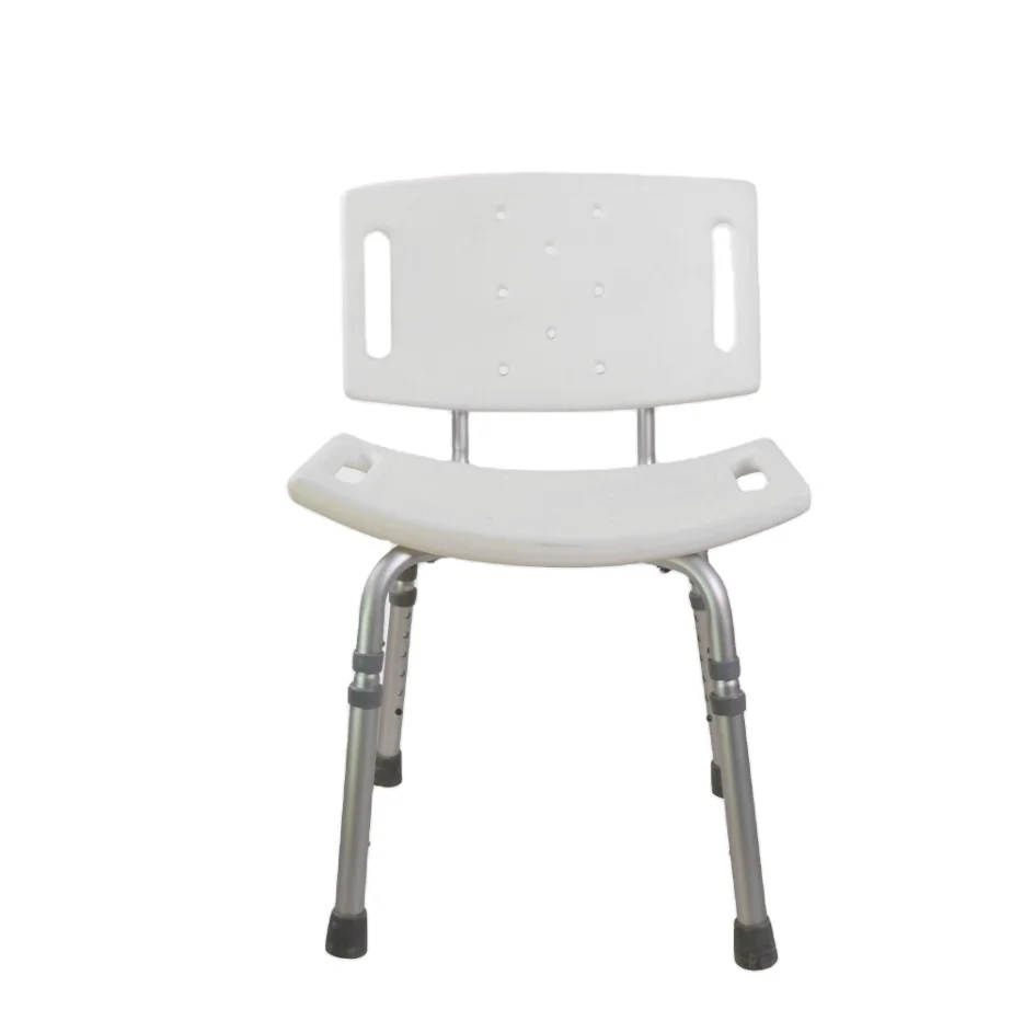 Factory Made Aluminum Alloy Bathroom Shower Chair  Chair with Backrest