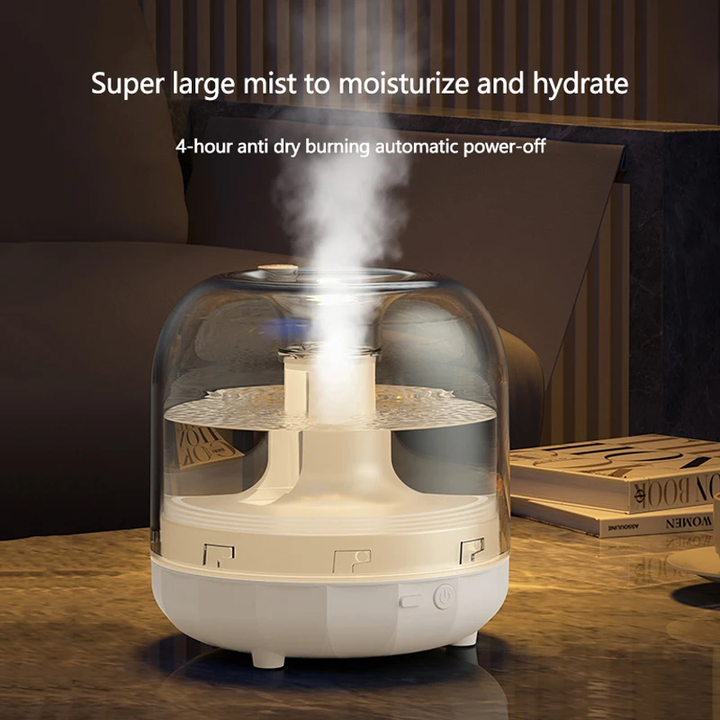 Desktop 500ML large capacity humidifier large fog volume Ultrasonic spray household bedroom aromatherapy machine atmosphere lamp