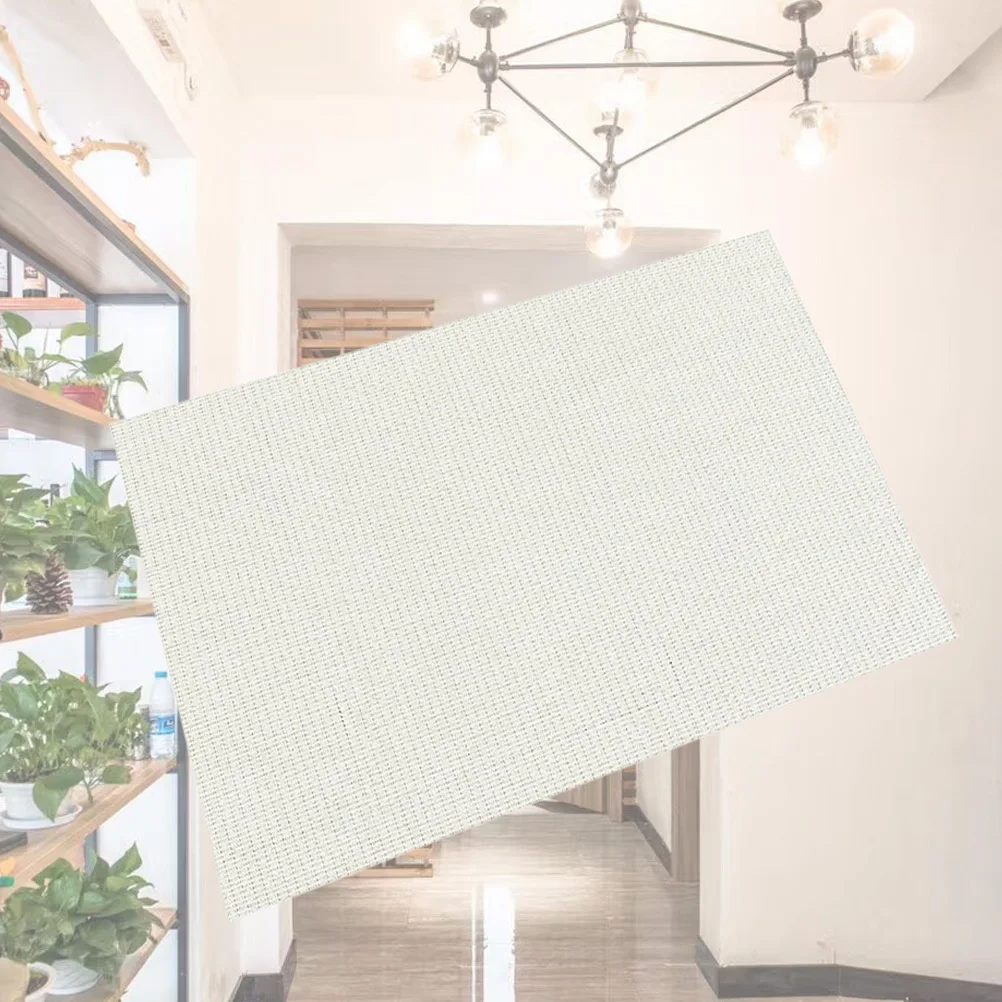 

PVC Non-Slip Latex Carpet Creamy White 50cmx80cm Simple Design for Bedroom Bathroom Home Mat Protect Surface Scratch Prevent