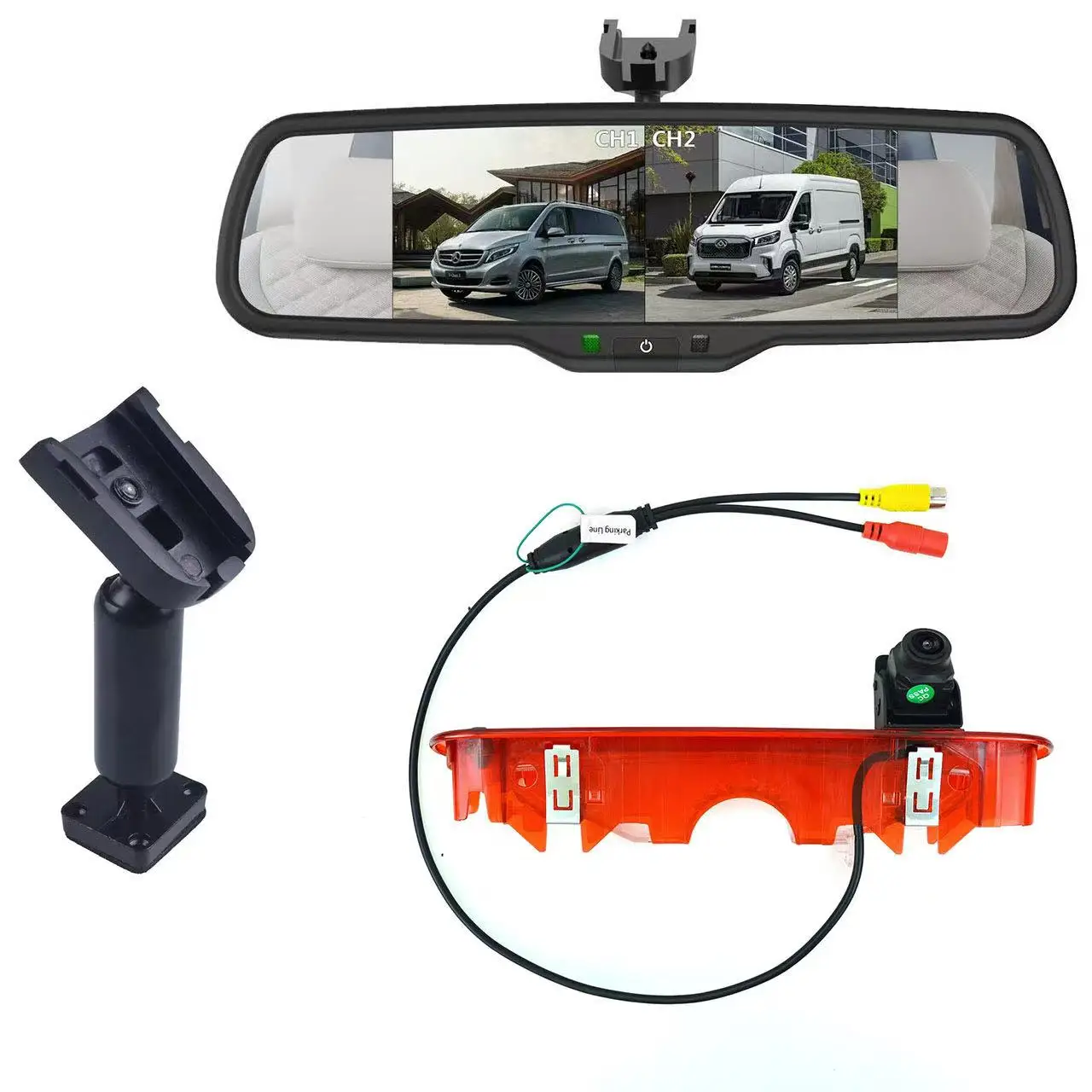 Brake light reverse camera for Renault Kangoo 2007-2021, Mercedes Benz Citan 2012-2021 optional 6.86-inch rear monitor