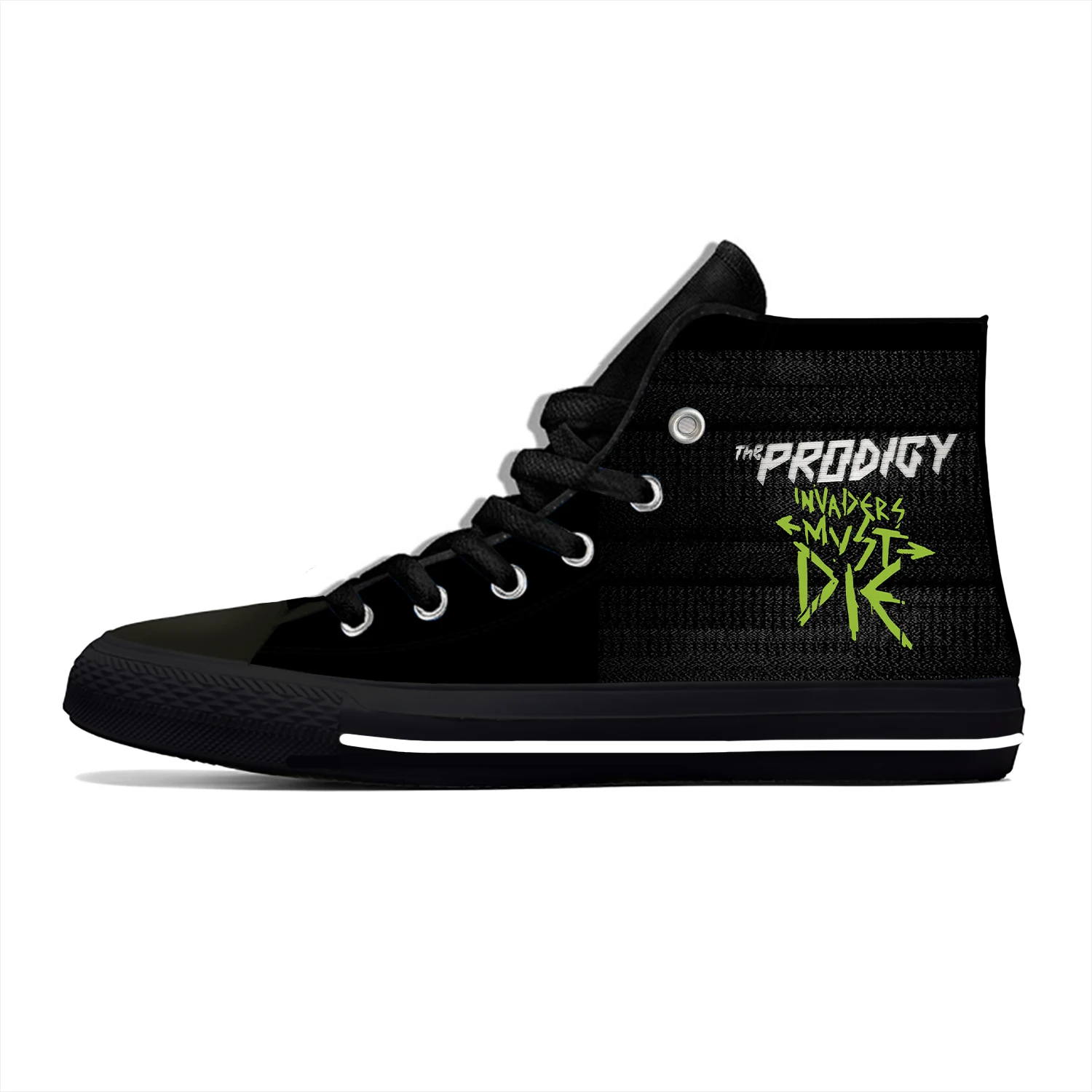 Hot Summer Electronic Music Rock Band Prodigy Fashion Lightweight High Top Canvas Shoes Men Women Casual Sneakers Board Shoes