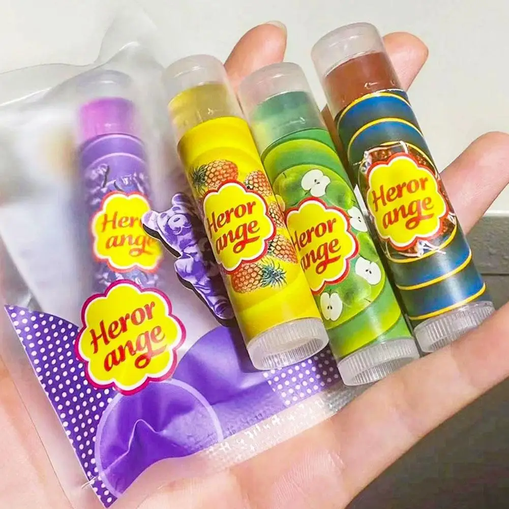 1/5Pc Fruit Lip Balm Moisturizing Clear Lip-Primer Mask Cute Jelly Tinted Lip Stick Lighten Lines Plump Lip Care Makeup Cosmetic