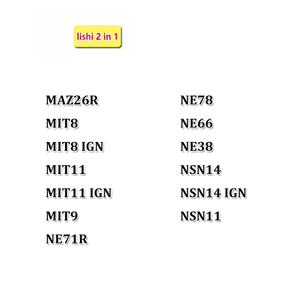 Lishi 2 in 1 Tool K5 K9 KW14/KA34 KY14 VA2T VAC102 VA6 NE72 HU136 MAZ24 MAZ24R-2020 MAZ24R-2024 Locksmith Tool for Car Key