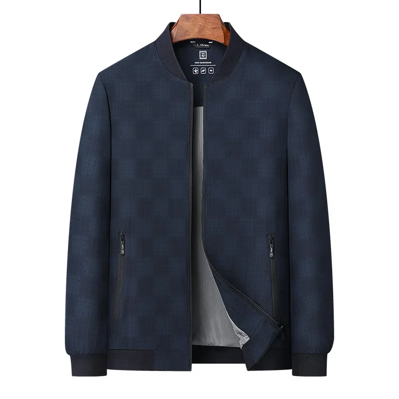 جاكيت للرجال بياقة بيسبول ، معطف فضفاض ، توب متعدد الاستخدامات ، نمط غامق ، عمل غير رسمي ، جديد ، الربيع والخريف ،