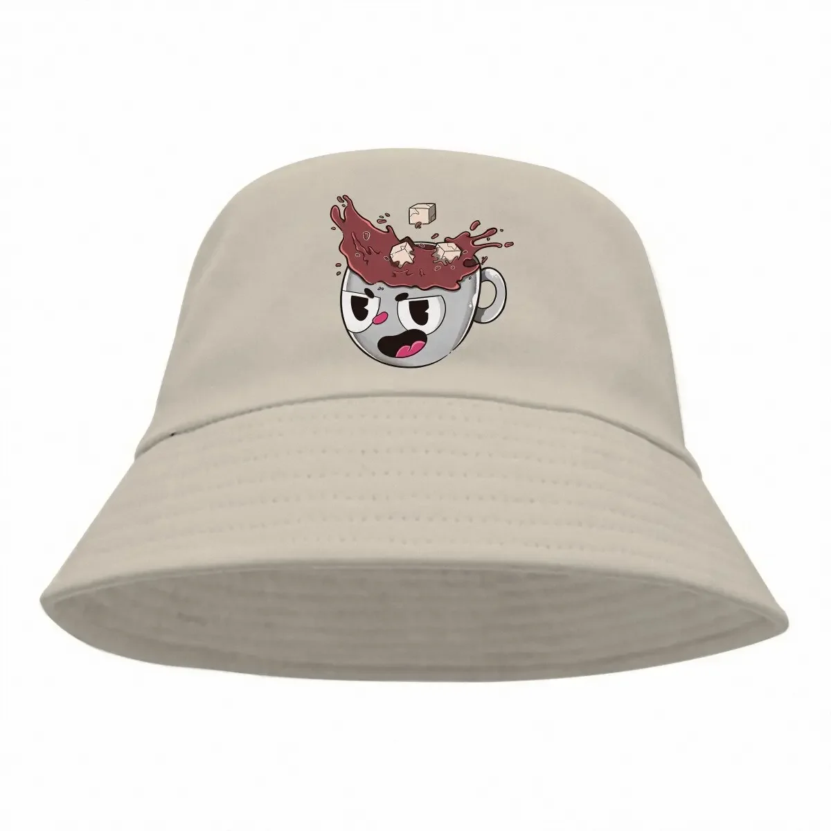 Cuphead Chalice Game Bucket Hat Splash Up Men's Women's Fisherman Cap Hip Hop Beach Sun Fishing Hats