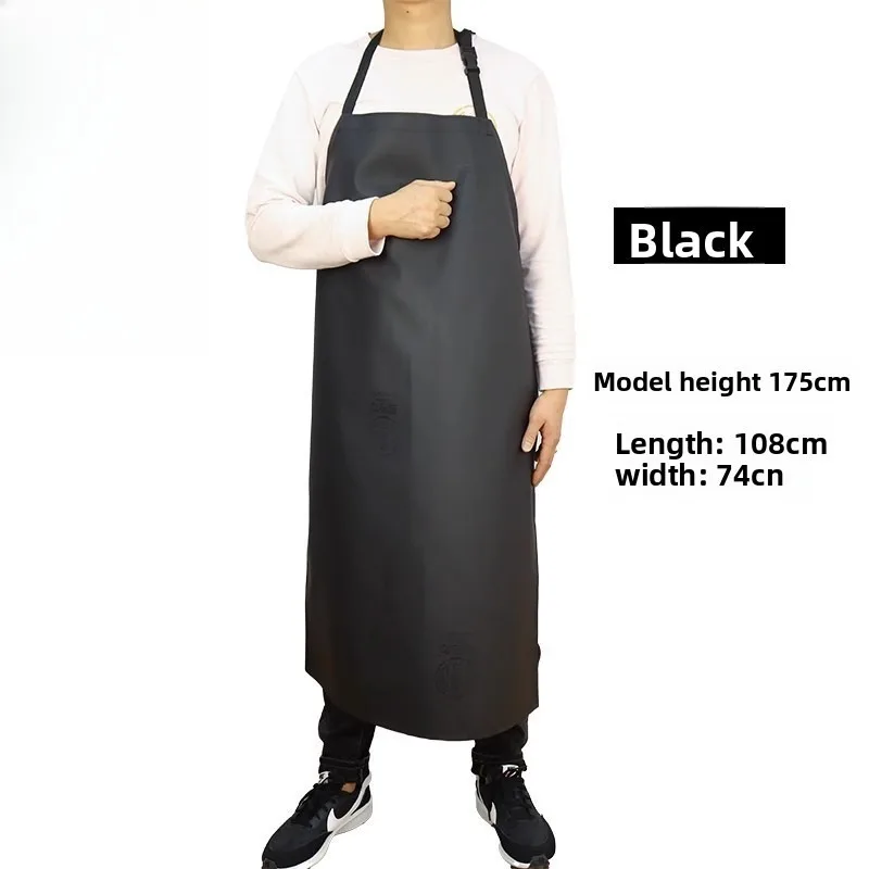 2 Stück für Küche, Hausarbeit, Restaurant, Metzger, sauber, industriell, chemikalienbeständig, Kunststoff, Arbeitskittel, wasserdichte PU-Schürze