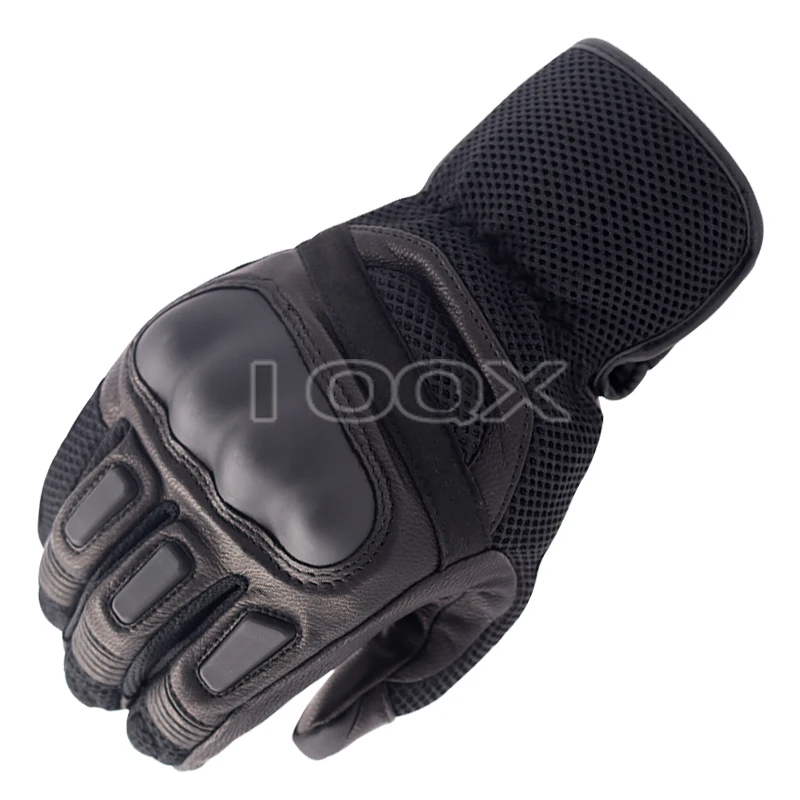 

New Black Motorbike Touring Protections Leather Gloves Bike Moto Off-road Touch Screen Gloves All Size S-XXL