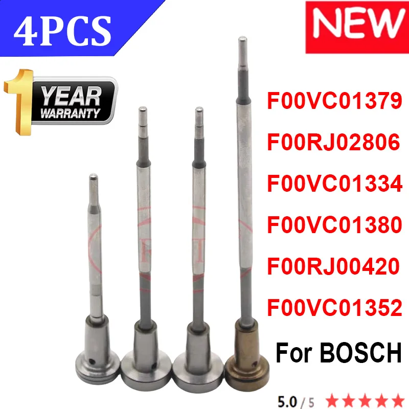 4PCS F00VC01379 F00RJ02806 F00VC01334 F00VC01380 F00RJ00420 F00VC01352 Common Rail Diesel injector Control Valve FOR BOSCH