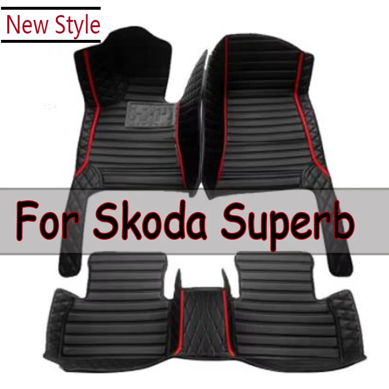 Car Floor Mats For Skoda Superb 2023 2022 2021 2020 2019 2018 2017 2016 Automobiles Interior Accessories Waterproof Carpets