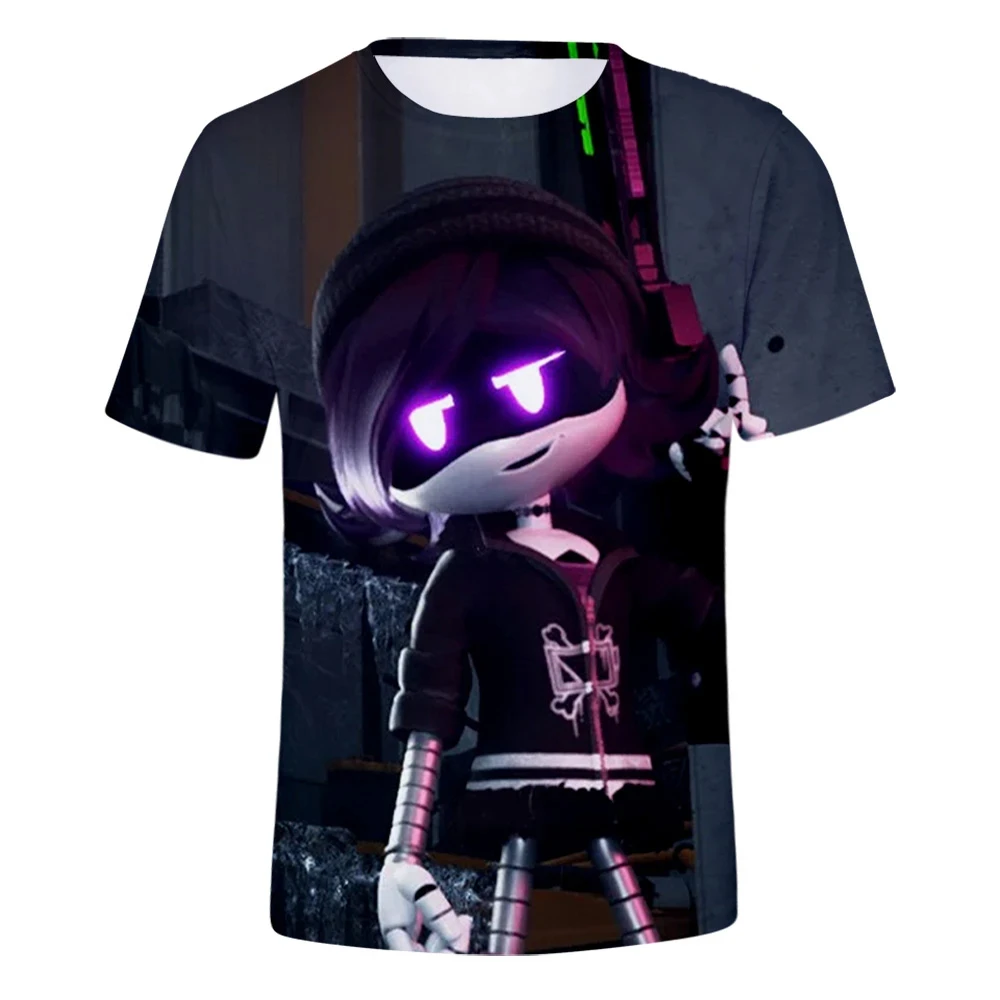 男性と女性のためのホラーアニメTシャツ,3DプリントTシャツ,特大のストリートウェア,半袖Tシャツ,トップス,子供服