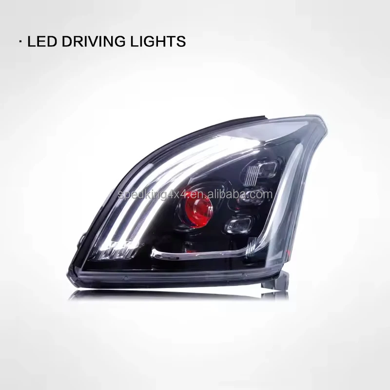 Spedking Vendi come torte calde Fari Fari a LED per TOYOTA PRADO LC120 2003-2009 Fari a LED