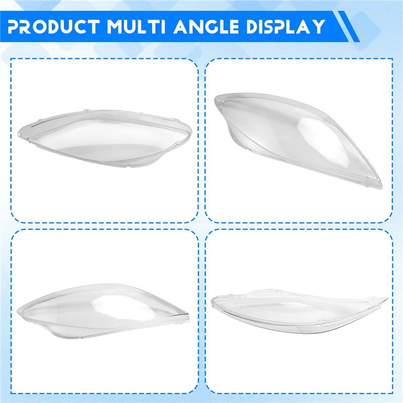 

A80X-For Seat Leon 2004-2012 Car Headlight Lens Shell Headlamp Cover Plexiglass Lamp Shade Transparent Lampshade Housing