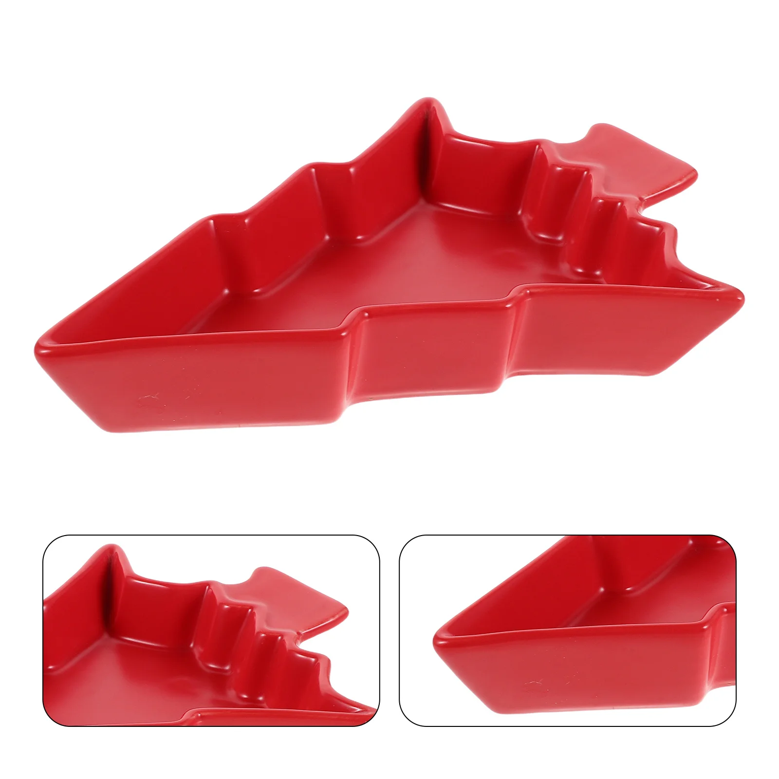 

Ceramic Christmas Tree Serving Tray Nordic Style Holiday Snack Plate Candy Dessert Nuts Party Appetizer Platter