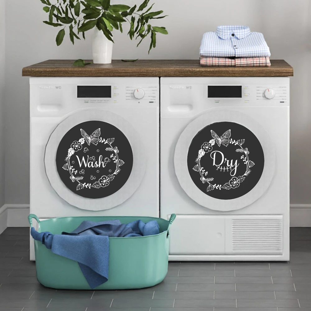 Laundry  Wash Dry Bubble Quote Wall Stickers Decals Washer Washing Machine Laundry Room Washroom Home Decor