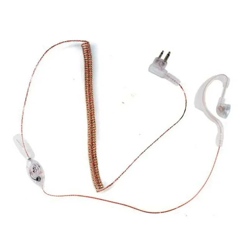 10PCS 2-Pin Flexible Transparent Wire Earpiece Headset PTT Mic for Motorola CP88 CP040 CP100 XV1100 XV2100 AXV5100 XU1100 Radio