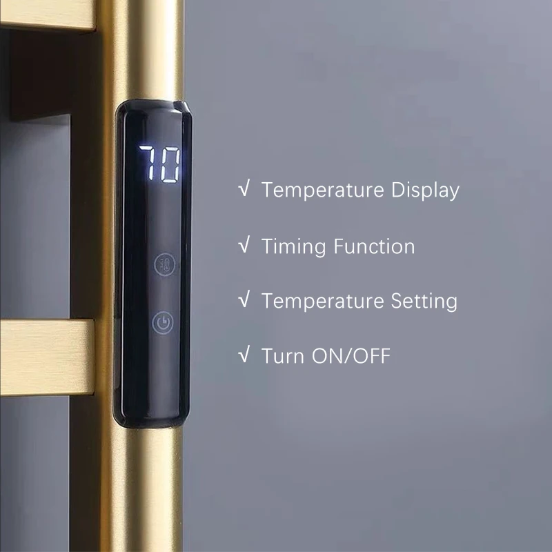 OXG タイマー付き電気タオルウォーマー、乾燥用省エネ加熱タオルラック、浴室ヒーター浴室タオル加熱ラック