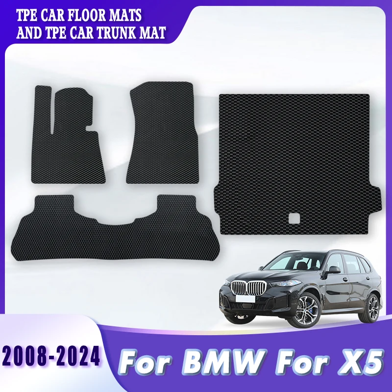

TPE Car Floor Mats Trunk Carpets For BMW X5 2024 2023 2022 2021 2020 2019 2018 2017 2016 2015 2014 2013 - 2008 Auto Accessories