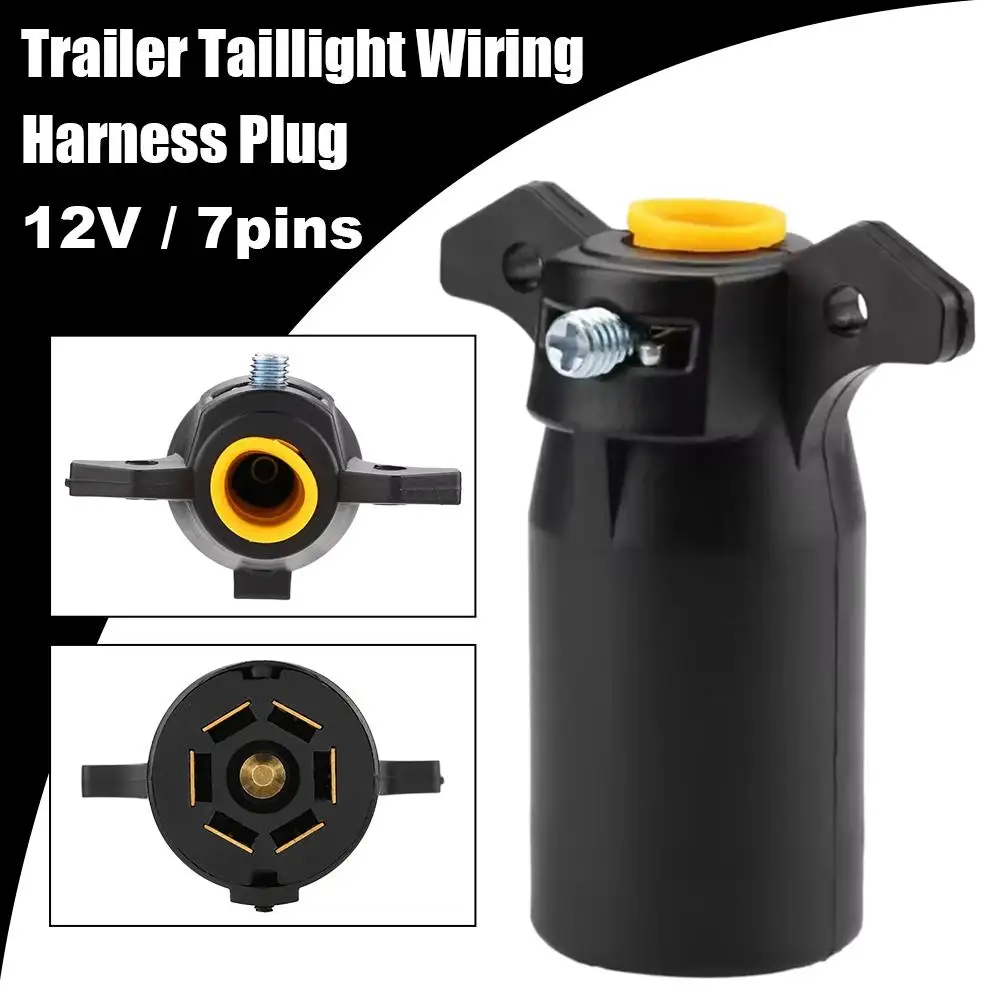 

7-контактный разъем для подключения фаркопа к прицепу, проводка, соединитель, аксессуар для задних фонарей прицепа