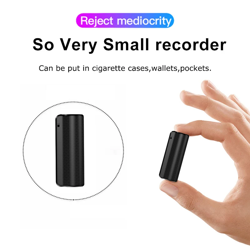 QZT Mini Voice Recorder Small MP3 Player Portable Sound Activated Audio Recorder Professional Dictaphone Digital Voice Recorder