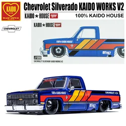 KAIDO HOUSExMINIGT 1/64 Chevrolet Silverado KAIDO WORKS V2 100% KAIDO HOUSE Alloy Toy Motor Vehicle Diecast Metal Model Gift