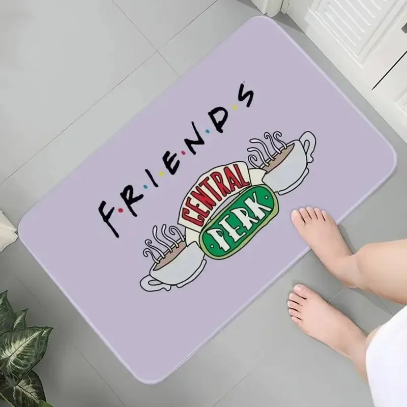 Friends Central Perk Printed Floor Door Mat Anti-slip Home Room Kitchen Rug Washable Hallway Bath Porch Entrance Floor Carpets