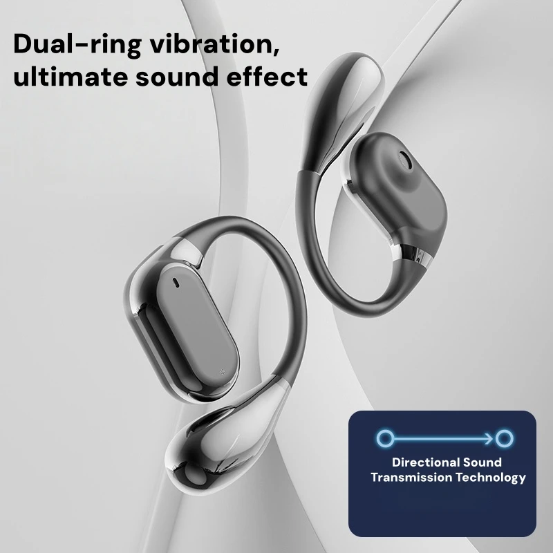 Open Ear Wireless Earbuds Bluetooth Headphones, 50Hrs Playtime Stereo Sound Earphones with IPX7 Waterproof Ear Buds for Fitness image 6