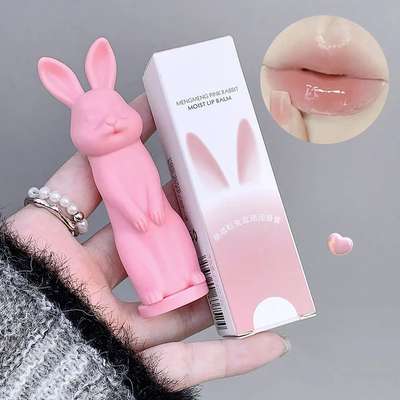 Lip Balm Cute Rabbit Moisturizing Lipstick  Color Changing Moisturizing and Anti Cracking Lipstick Four-Color Rabbit Cosmetics