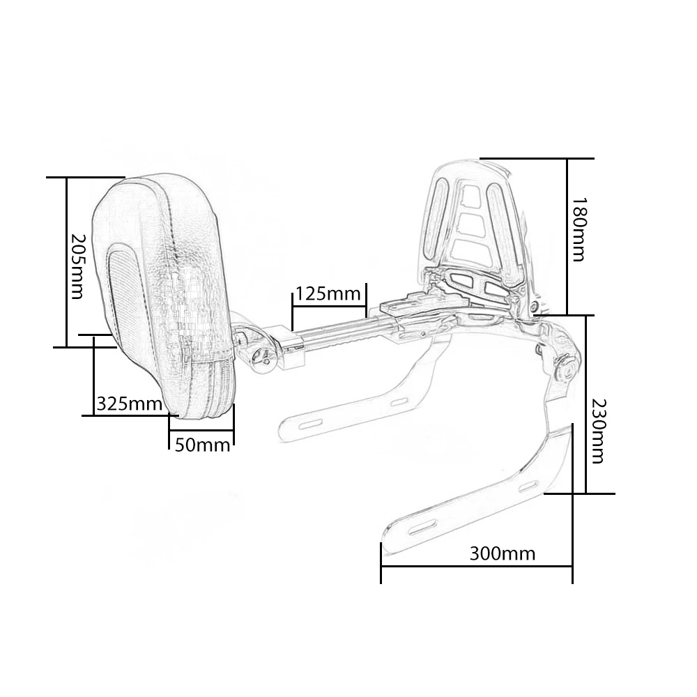 Motorcycle Multi-Purpose Driver Passenger Backrest Rider Sissy Bar With Folding Luggage Rack For BMW R18 Classic R 18 100 Years