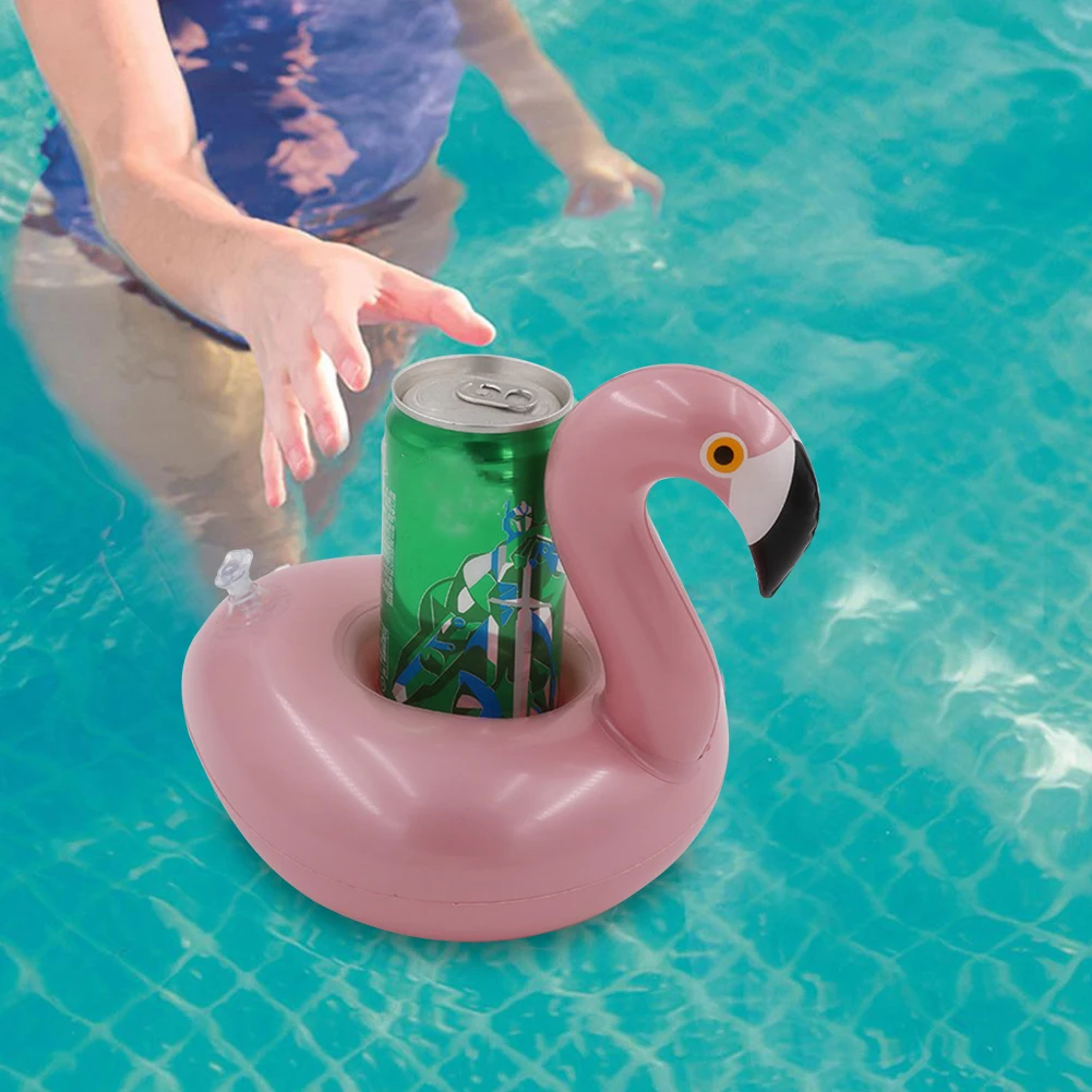 Float Beer Drink Tray Inflatable Swimming Pool Drink Cup Stand PVC Cooler Table Party Supplies Gift for Family Friends