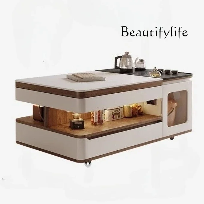

Retro rock slab coffee table small apartment fashionable living room modern coffee table French special-shaped minimalist new