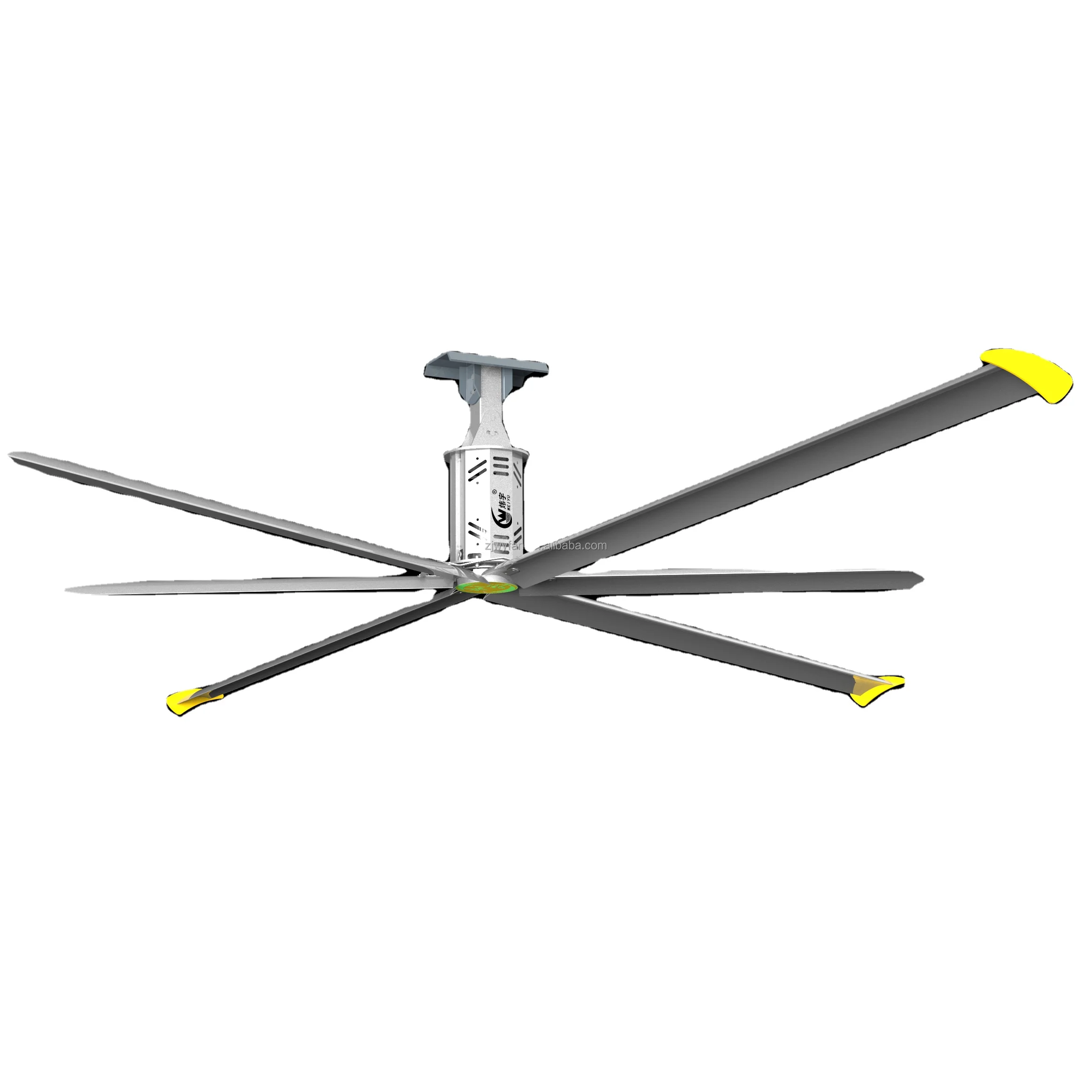 WYDS-B560 Ventilador de techo de caja de cambios industrial grande con ventilador HVLS de refrigeración de CA de 18 pies