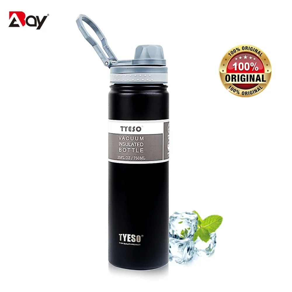 TYESO-botella de agua térmica, termo de cerveza con tapa de caño, taza de café caliente, vaso de acero inoxidable, termo de vacío, bebidas isotérmicas