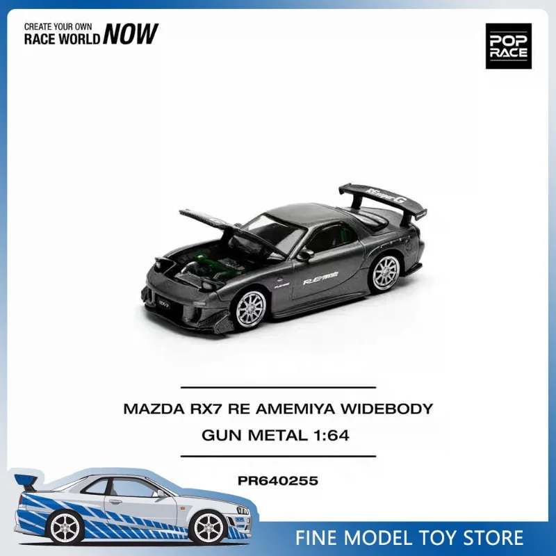 

POP RACE 1:64 MAZDA RX7 RE Amemiya Widebody PR640255 Black
