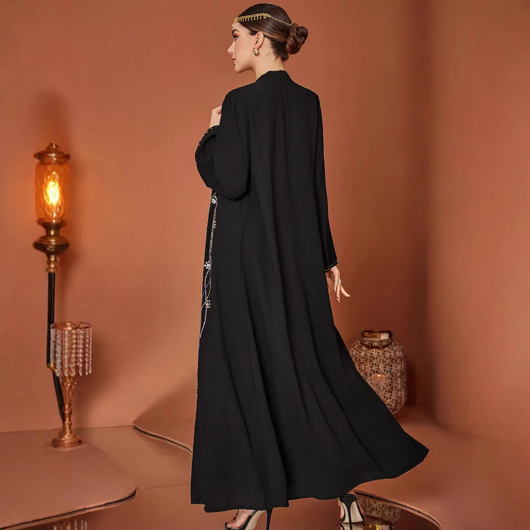 

Eid Open Dress Women Abaya Diamond Cardigan Muslim Vestidos Largos Party Caftan Jalabiya Ramadan Dubai Arab Long Robe 2025