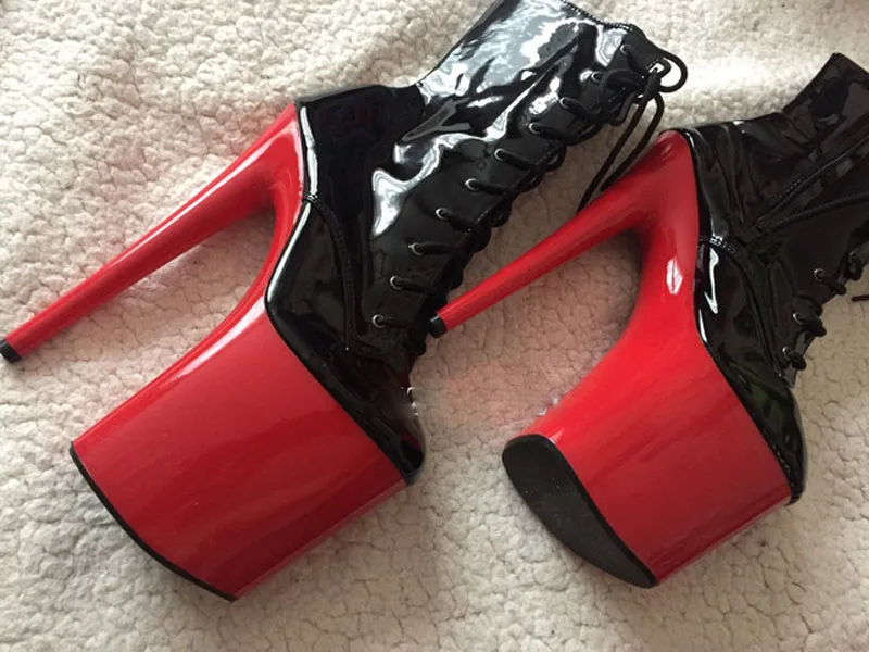 New Dance Shoes solid color shiny high heel boots 20CM factory direct sales sexy high heels women's catwalk boots 3B