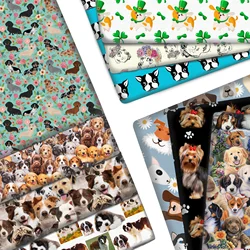 50*145cm Dog Polyester Cotton/Pure Cotton/Stretch Fabric Sewing Quilting Fabrics for Patchwork Needlework Cloth Curtain