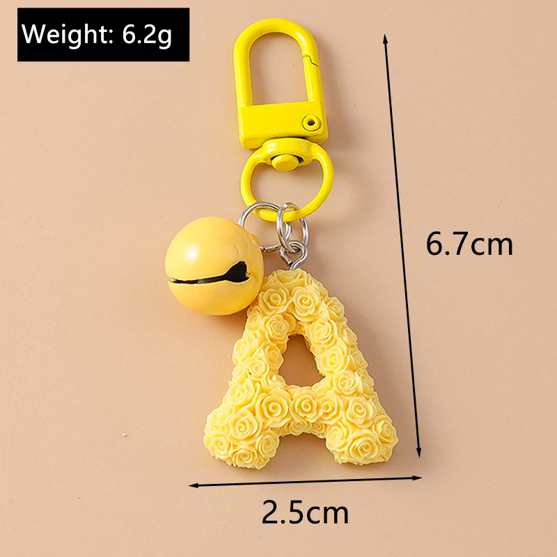 Niedlicher Schlüsselanhänger mit englischen Buchstaben und Glockenmotiv für Damen und Herren, als Auto-Schlüsselhalter, Handtaschenanhänger, Schlüsselring, Accessoire, DIY-Schmuck, Geschenkidee – Detail 14