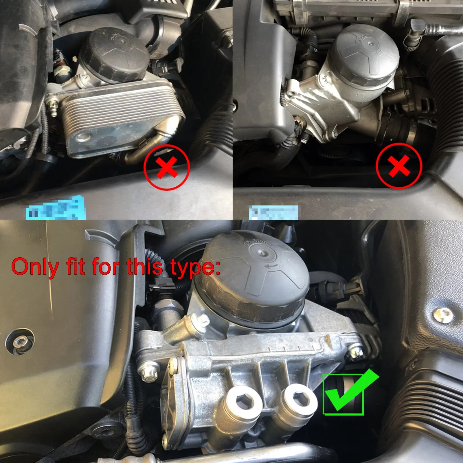 For BMW N54 N55 S55 Oil Thermostat Housing Plugs&Lid Cover, for BMW E90 E91 E92 E93 F30 F34 335i, E60 F10 F11 535i,F82 M2,F80 M3