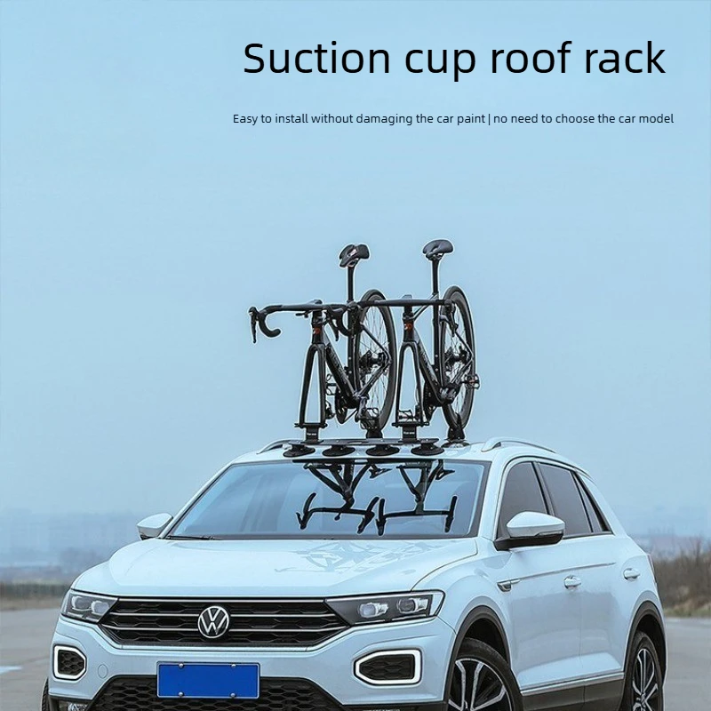 Car Bike Rack Suction Cup Mount for Mountain Road Bicycle Roof Rack Vacuum Adsorption Carrier