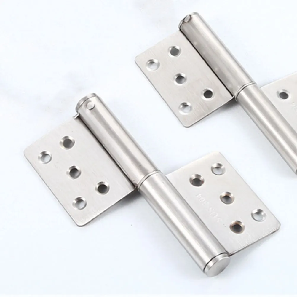

2pcs Stainless Steel Hinges Heavy Duty Door Detachable Slip Joint Flag Design Easy Install Durable Suitable for Cabinet Wardrobe