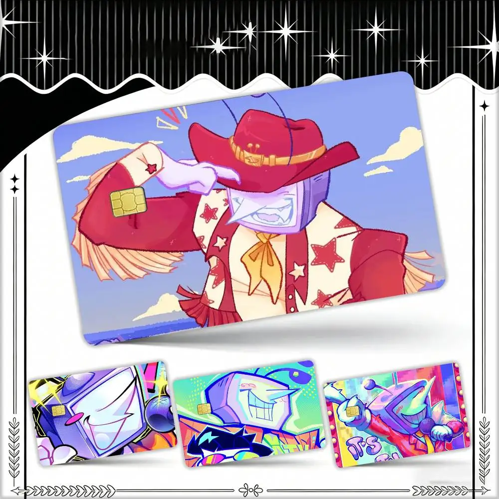 

Cartoon Game Deltarune Tenna Creative Waterproof Film Skin Cover Credit Card Stickers Debit Front Bank Bus Pass