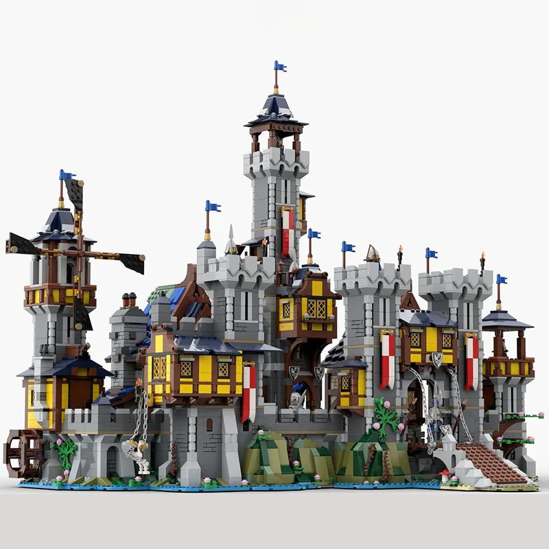 New MOC Building Blocks Building Model Medieval Castle Modular Building Blocks Children's Toy Gifts DIY Assembly Set