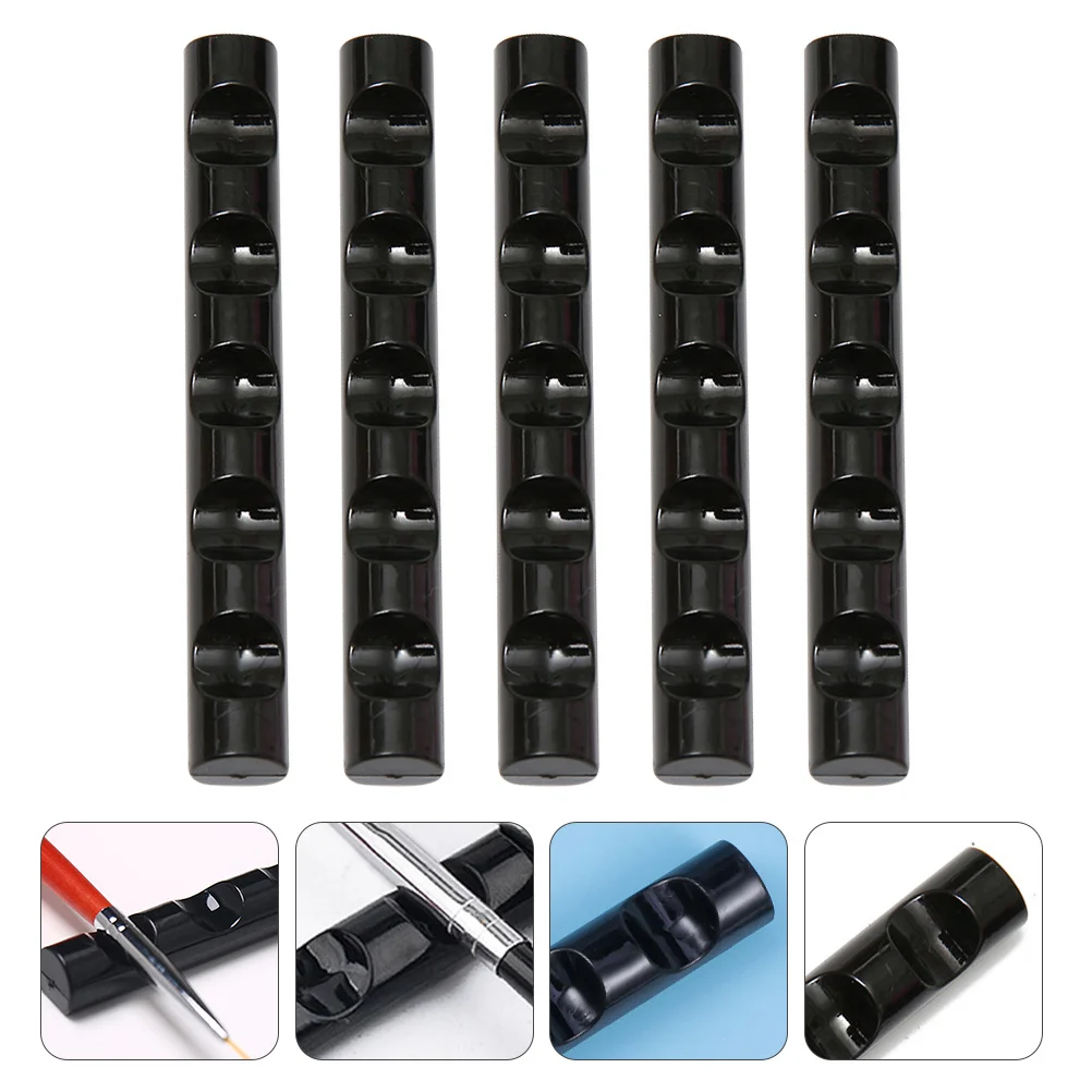 5 stücke Kunst Halter 5 Grid Tragbare Kunststoff Stift Lagerung Rack Für Uv Gel Stift Nagel Pinsel Rest Stehen Für nagel Salon Diy Verwenden