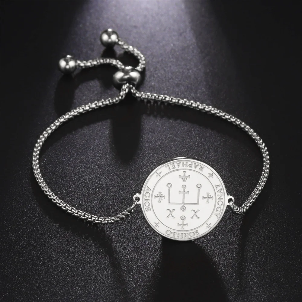 EUEAVAN Seal of Archangel Michael Charm Amulet Bracelet Raphael Uriel Gabrie Talisman Angel Supernatural Vintage Party Jewelry